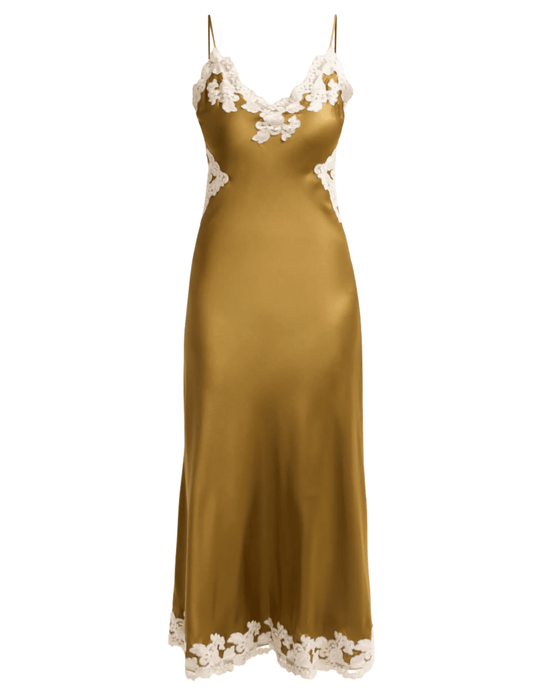 Ronny Kobo Lalita Midi Dress in Ochre