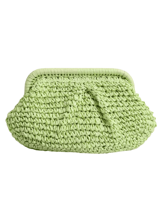 St. Barths La Robe - PRE-ORDER-St. Barths La Robe August Straw Pouch Clutch - Buy Online