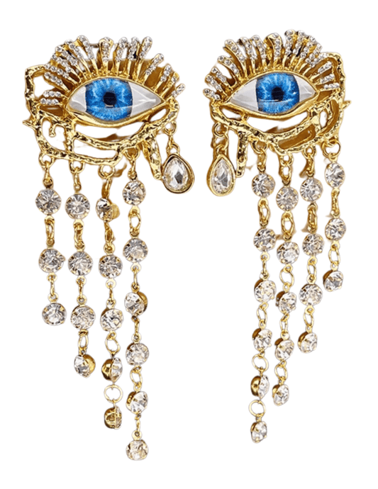 Fleur de Camélia - Fleur de Camélia Surrealist Eye Drop Earrrings - Buy Online
