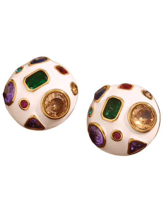 St. Barths La Robe - St. Barths La Robe Olivia Multicolor Stud Earrings - Buy Online