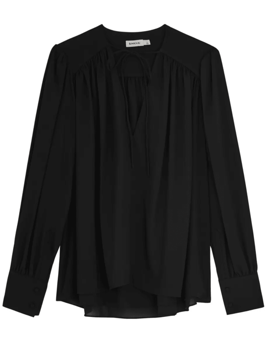 Simkhai - Simkhai Fowler Long Sleeve V-Neck Blouse - Buy Online