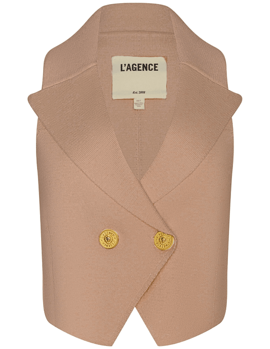 L'Agence - L'AGENCE Zadie Cropped Knit Vest - Buy Online