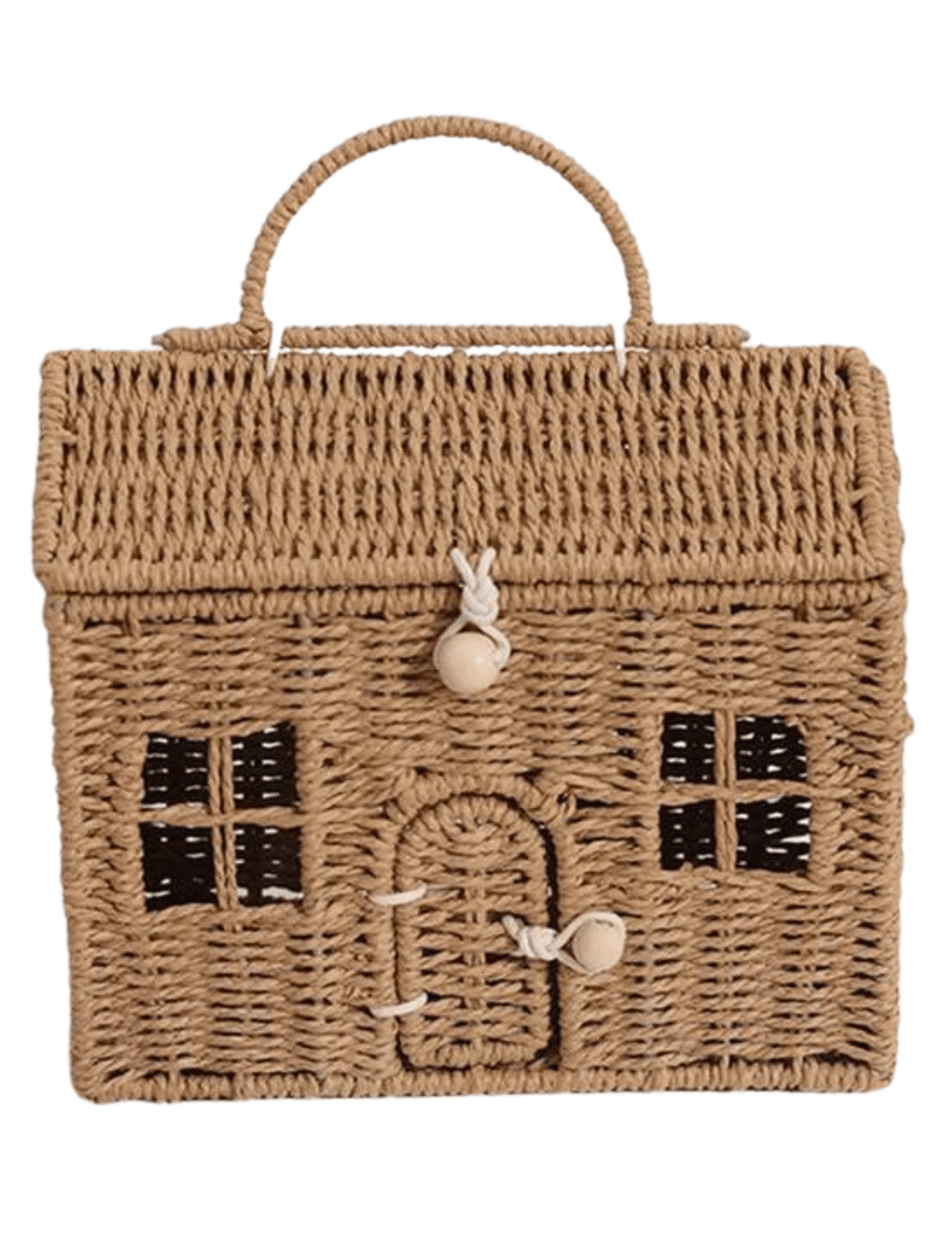 St. Barths La Robe Small Rattan House Handbag in Natural by Steven Dann