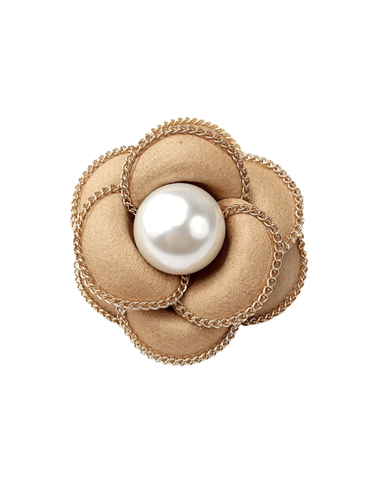 Fleur de Camélia - Fleur de Camélia Chain Pearl Flower Brooch - Buy Online