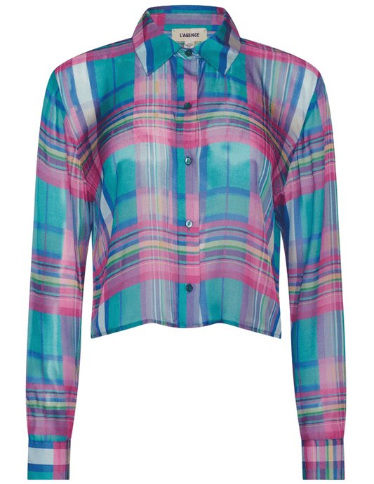 L'Agence - L'AGENCE Cosette Cropped High Low Blouse - Buy Online