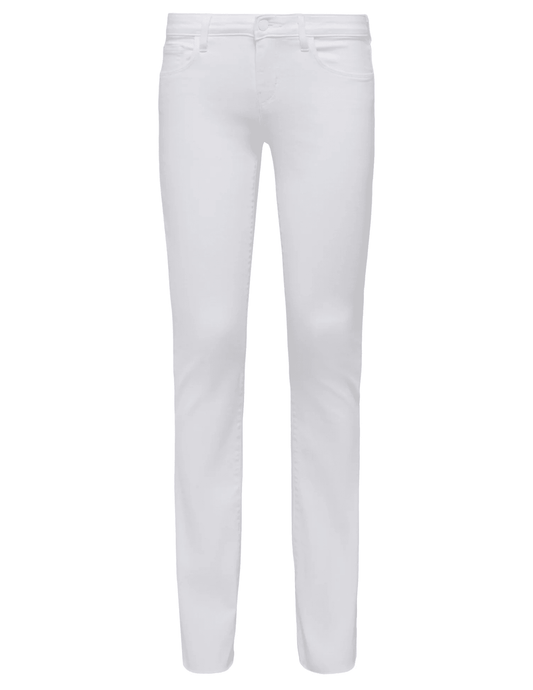 L'Agence - L’AGENCE Sneeki Low Rise Straight Leg Jeans in Blanc - Buy Online