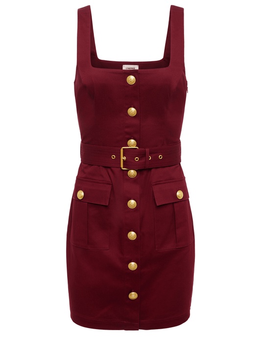 L'Agence - L'AGENCE Midy Button Front Mini Dress - Buy Online