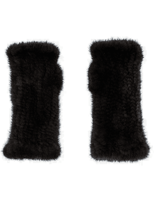 Fleur de Camélia - Fleur de Camélia Mink Knit Fingerless Gloves - Buy Online