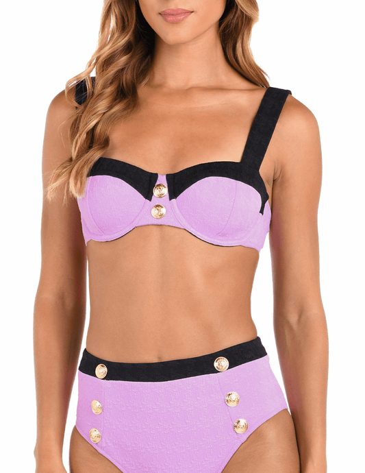 L'Agence - L'Agence Alexandria Color-Block Balconette Bikini Top - Buy Online