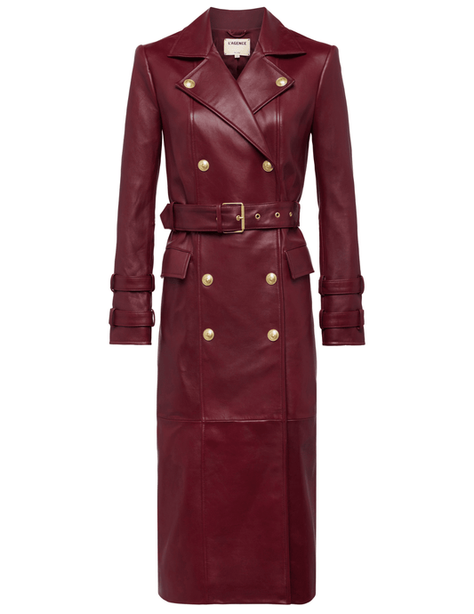 L'Agence - PRE-ORDER-L'AGENCE Celina Leather Trench Coat - Buy Online