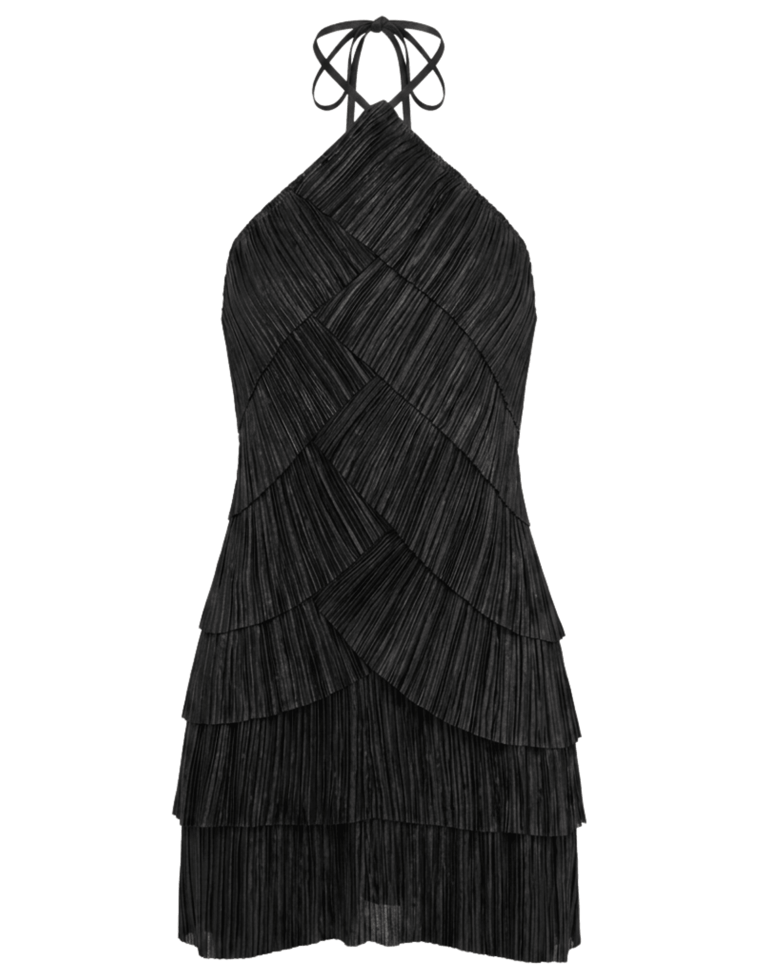 Cult Gaia Pleated Varsha Mini Dress - Black