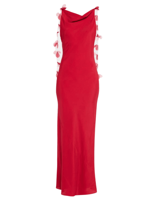 PRE-ORDER-Cult Gaia Nymeria Cowl Satin Gown in Merlot