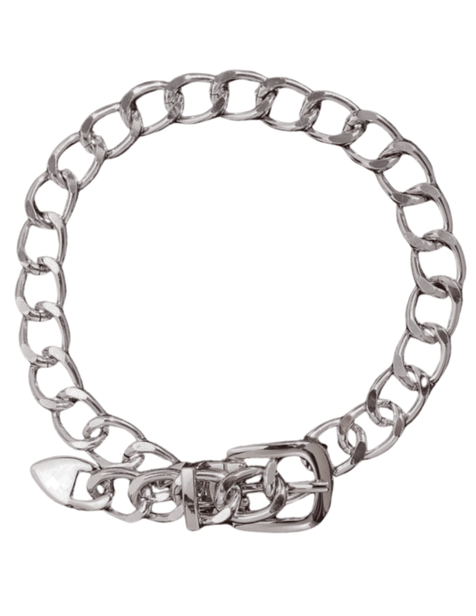 Austin Blaze - Austin Blaze Belt Buckle Curb Chain Choker Necklace - Buy Online