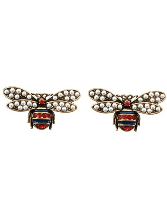 Fleur de Camélia - Fleur de Camélia Bee Pearl Wing Honeybee Earring - Buy Online