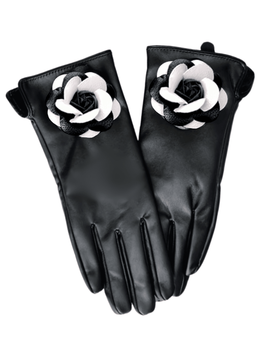 Fleur de Camélia - Fleur de Camélia Leather Faux Fur Lined Glove - Buy Online