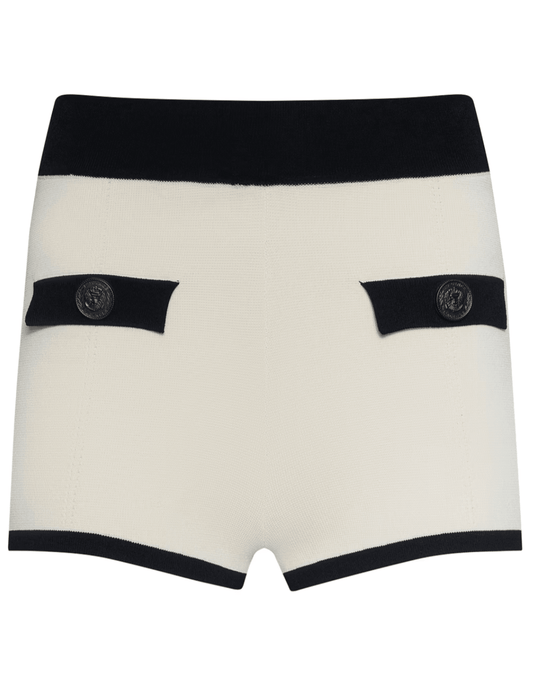 L'Agence - PRE-ORDER-L'AGENCE Lumi Knit Micro Short Vintage White - Buy Online