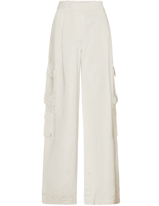 Self-Portrait - Self-Portrait High Rise Satin Cargo Trouser - Buy Online