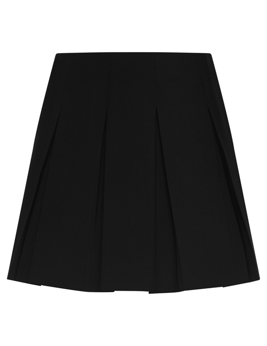 L’AGENCE Tania pleated mini skirt in black