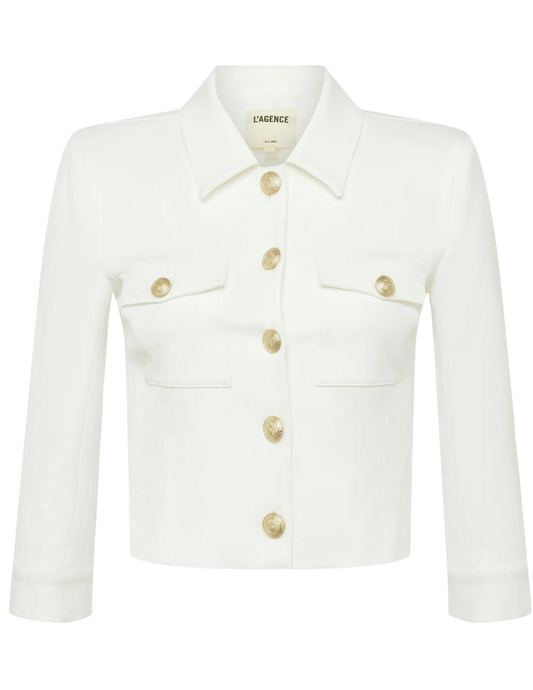 L'Agence Kumi Cropped Fitted Jacket