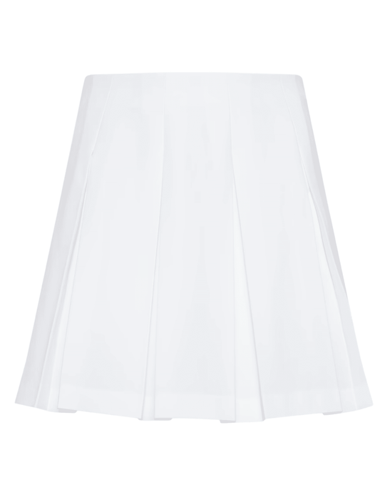 L'AGENCE Tania Pleated Mini Skirt in White