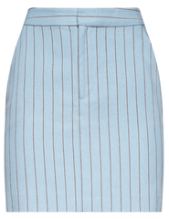 L'Agence - PRE-ORDER-L'AGENCE Vera Tailored Mini Skirt in Light Blue Sienna Pinstripe - Buy Online