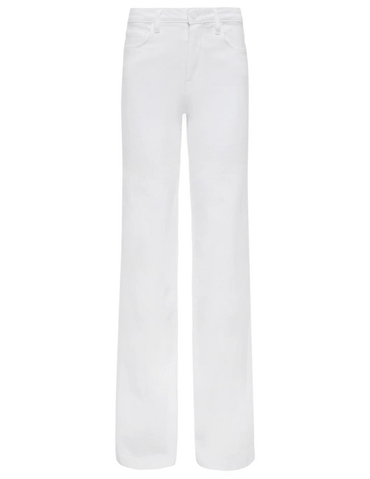 L'Agence - L'Agence Clayton High Rise Wide Leg Jean In Blanc In Blanc - Buy Online