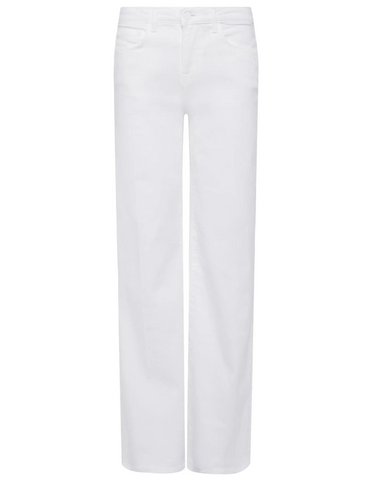 L'Agence - L'AGENCE Alicent High Rise Wide Leg Crop Jeans In Blanc - Buy Online