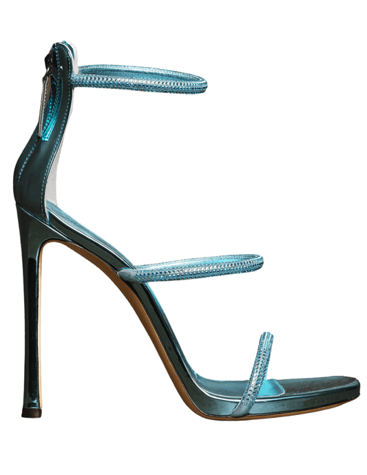 Giuseppe Zanotti - Giuseppe Zanotti Harmony Crystal Three Strap Heel Sandal - Buy Online