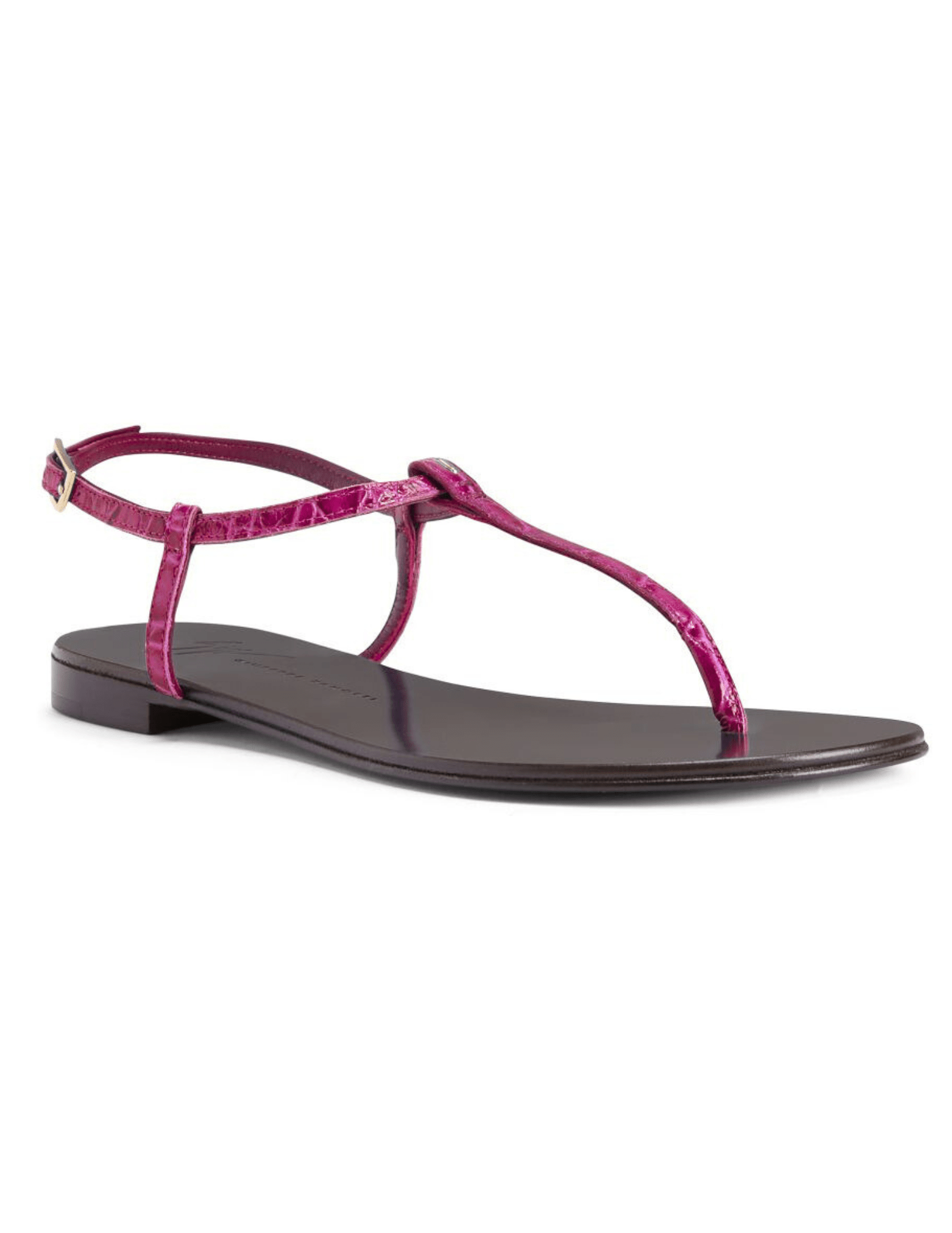 Giuseppe Zanotti - Giuseppe Zanotti Doriaane Croc Flat Sandal - Buy Online