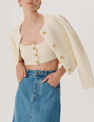 Ronny Kobo Jude Knit Cropped Top