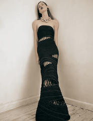 PRE-ORDER-Cult Gaia Amiru Raffia Gown in Black