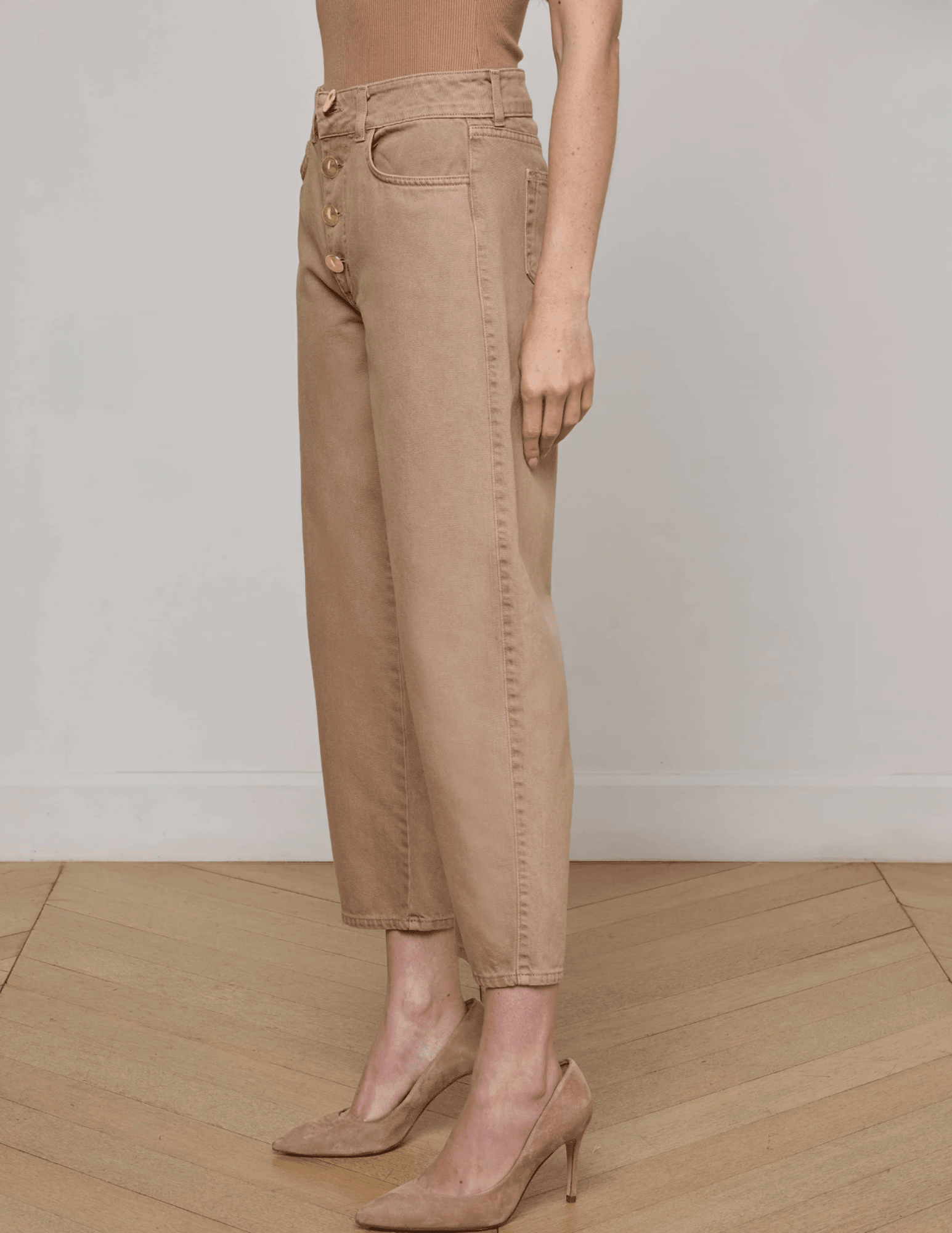 L'Agence - L’AGENCE Liora High Rise Cropped Jeans in Dark Cappuccino - Buy Online