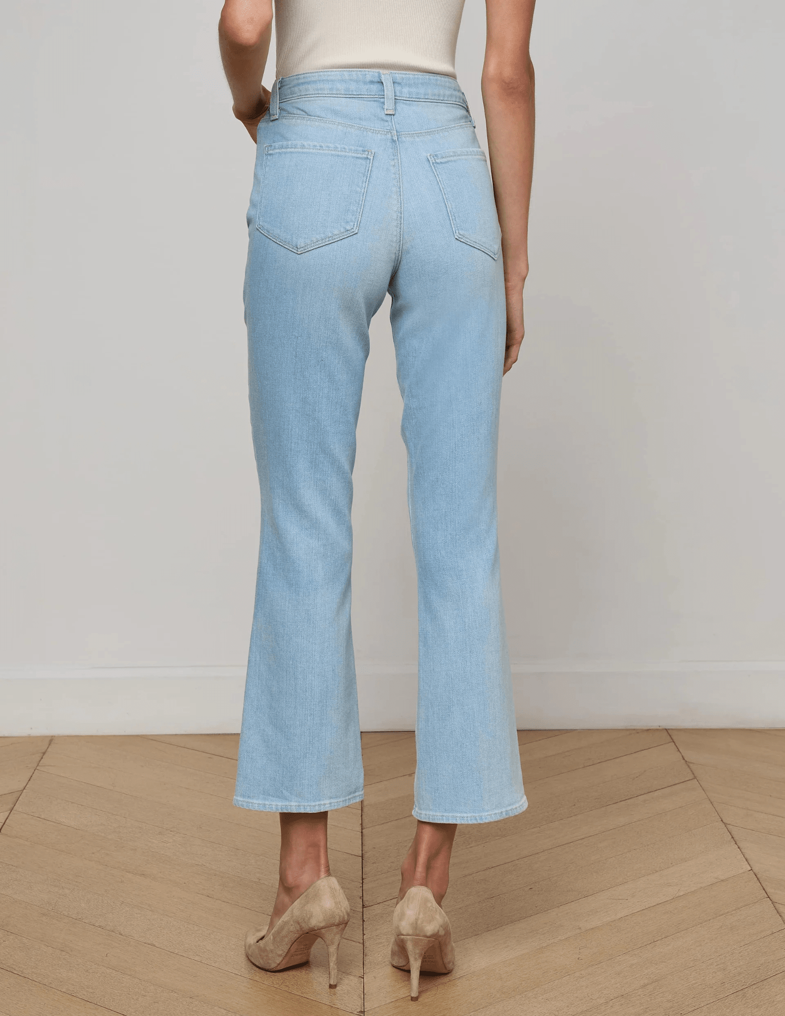 L'Agence - L'Agence Noya Cropped Slim Flare Jeans in Campos-SALE - Buy Online
