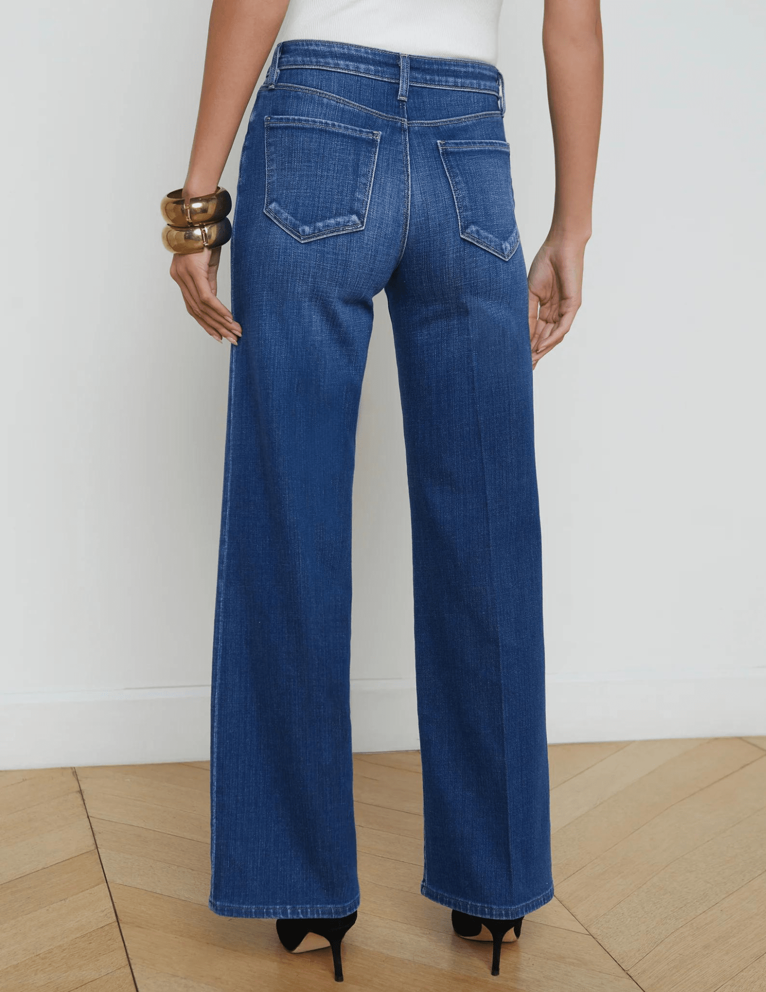L'Agence - L’AGENCE Alicent High Rise Wide Leg Crop Jeans in Desoto - Buy Online