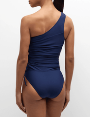 Simkhai Huntley Laced Side One Shoulder One Piece Swimsuit