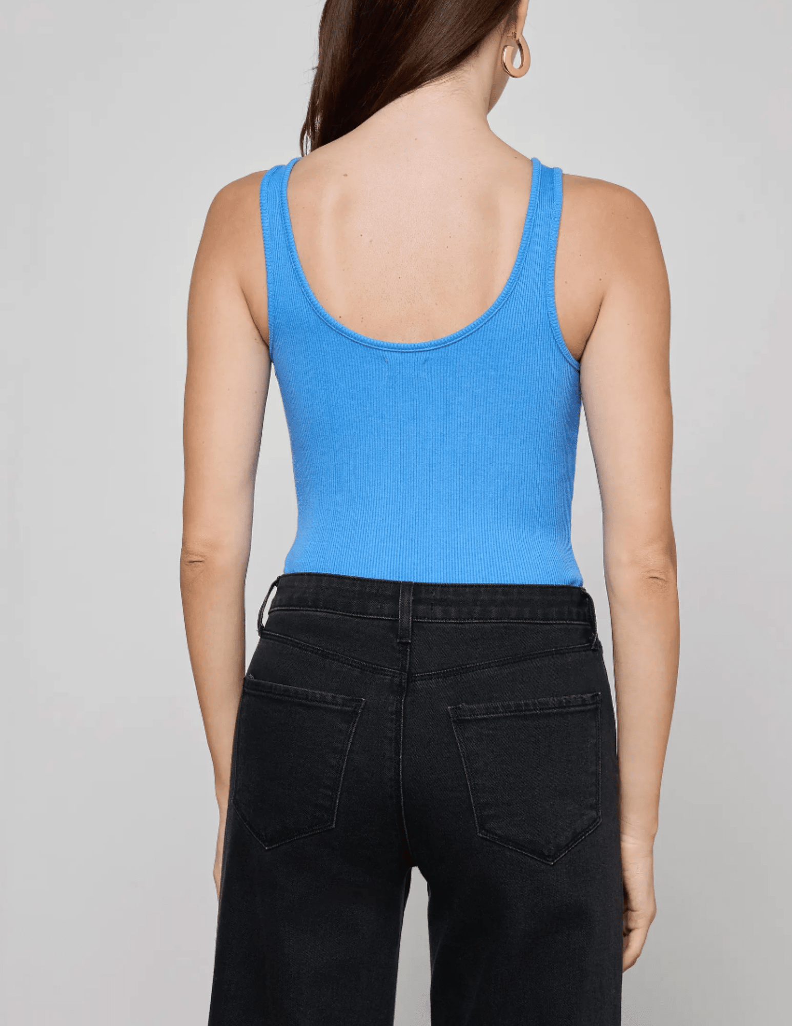 L'Agence - L'AGENCE Nica Scoop Neck Bodysuit in Regatta Blue - Buy Online
