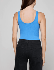 L'Agence - L'AGENCE Nica Scoop Neck Bodysuit in Regatta Blue - Buy Online