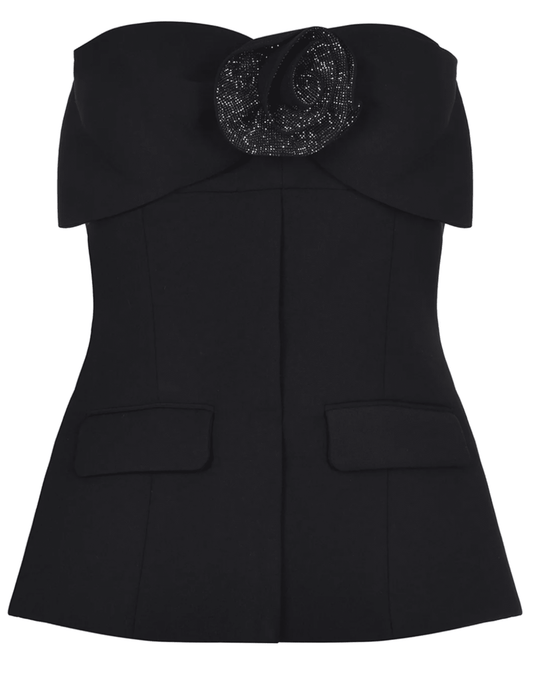 Self-Portrait - Self-Portrait Crepe Corsage Top - Buy Online