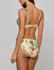 L'Agence - PRE-ORDER-L'AGENCE Nicole Bikini Bottom in Pale Yellow Garden Butterflies - Buy Online