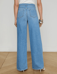 L'Agence - L'AGENCE Alicent High Rise Wide Leg Crop Jeans in Caster - Buy Online
