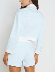 L'Agence Koda Color-Block Cropped Jacket