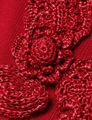 PRE-ORDER-Cult Gaia Kaela Knit Appliqué Mini Dress in Merlot