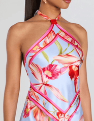 Retrofête Adelaide Silk Mini Dress in L'Acqua Orchid-SALE