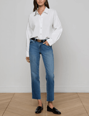 L'Agence - L'AGENCE Milana Low-Rise Straight Leg Jeans in Kemp - Buy Online