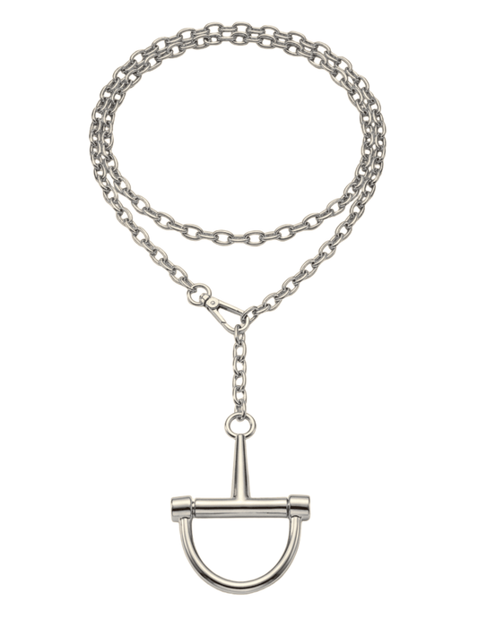 Austin Blaze Fable Horsebit Necklace in Silver