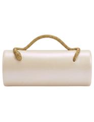 Austin Blaze Irisa Serpant Leather Clutch in Ivory