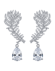 Austin Blaze Paula Peacock Dangle Earrings – Silver