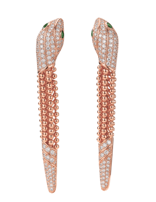 Austin Blaze Venom II Embellished Earrings in Rose Gold