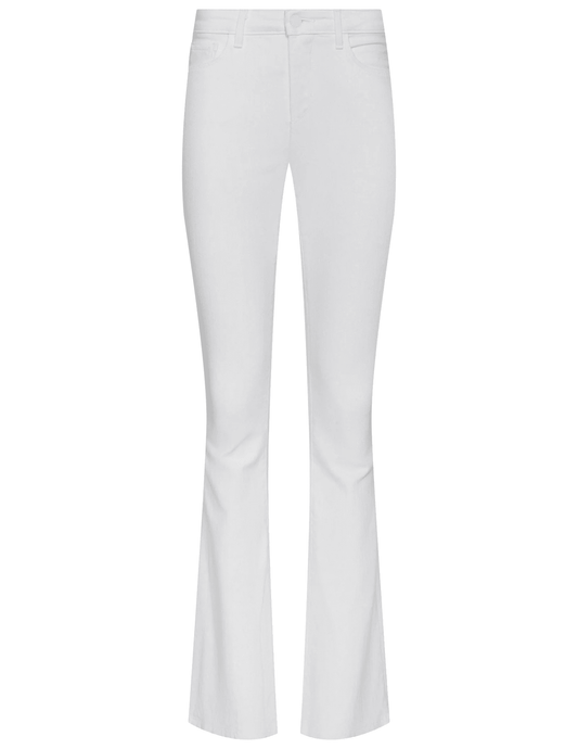 L'AGENCE Cara Low-Rise Bootcut Jeans in Blanc