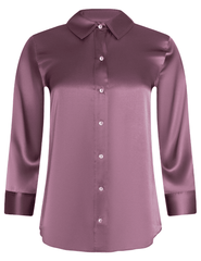 L’AGENCE Dani Three Quarter Sleeve Blouse in Dusty Orchid